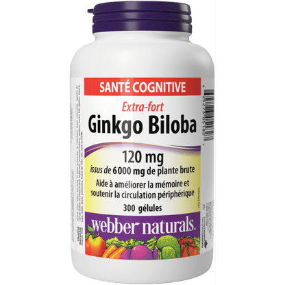 Ginkgo Biloba Extra-fort 120 mg gélules for Webber Naturals|v|hi-res|WN5182