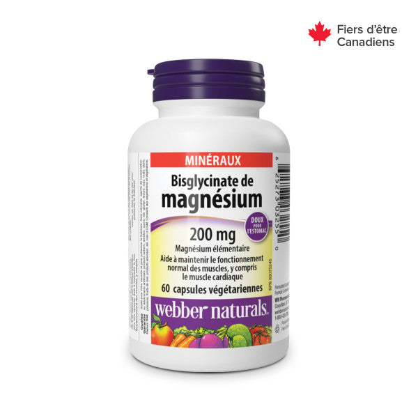 Bisglycinate de magnésium 200 mg for Webber Naturals|v|hi-res|WN3255