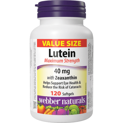 Lutein with Zeaxanthin Maximum Strength 40 mg for Webber Naturals|v|hi-res|WN3927