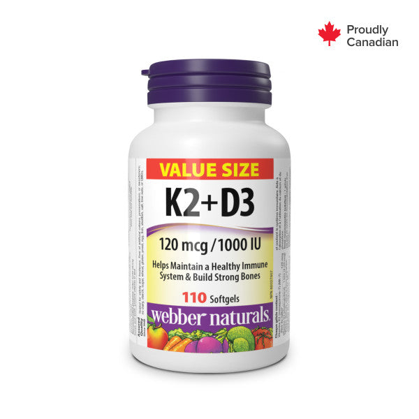 Vitamin K2+D3 120 mcg/1000 IU for Webber Naturals|v|hi-res|WN3929