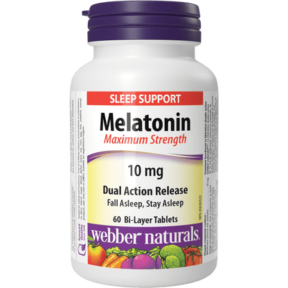 Melatonin Maximum Strength Dual Action Release  10 mg  60 Bi-Layer Tablets, image-hi-res