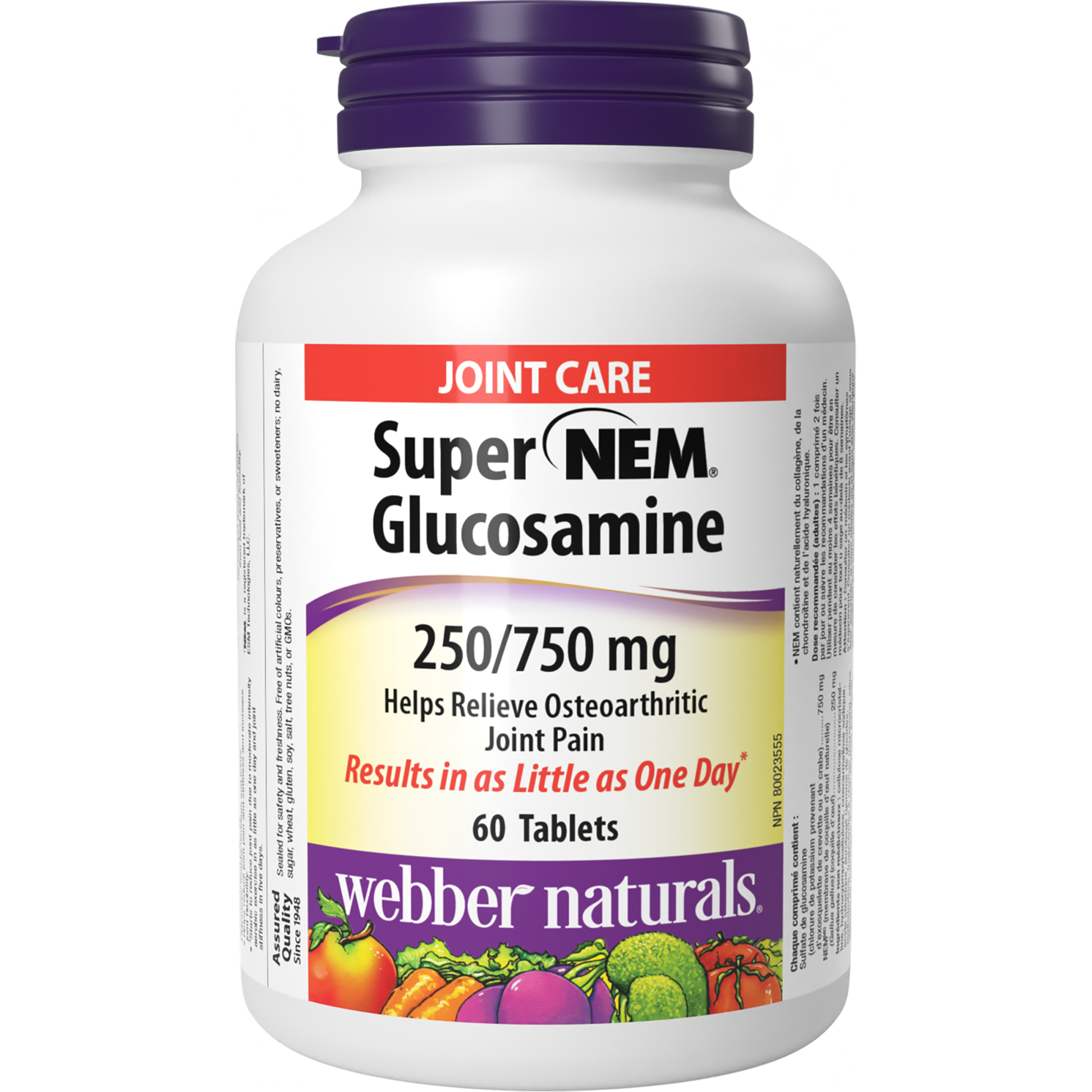 Super NEM® Glucosamine 250/750 mg for Webber Naturals|v|hi-res|WN3458