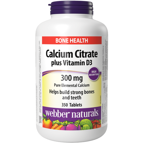 Calcium Vitamin D3 High Absorption  300 mg / 200 IU  350 Tablets, image-hi-res