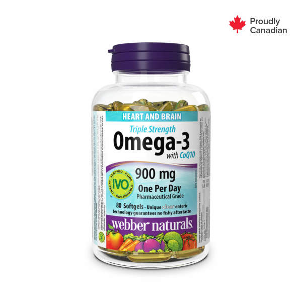 Omega-3 with CoQ10 Triple Strength 900 mg for Webber Naturals|v|hi-res|WN3377