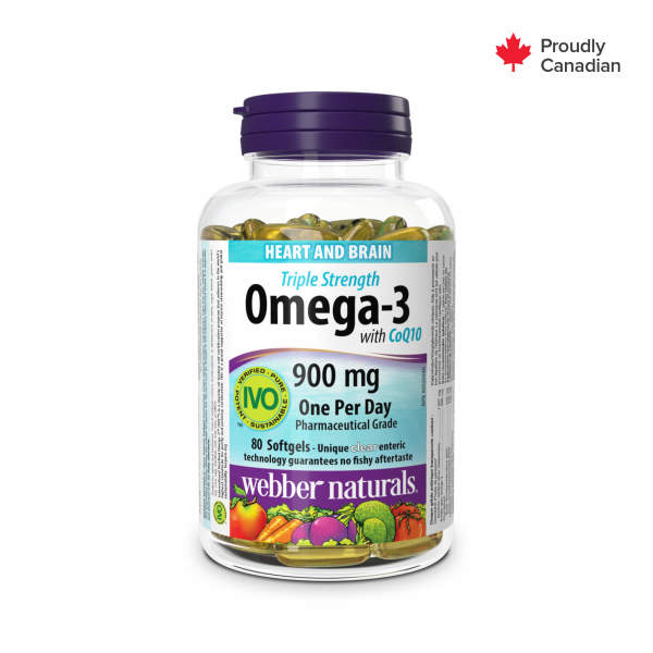 Oméga-3 Triple concentration avec CoQ10 900 mg AEP/ADH for Webber Naturals|v|hi-res|WN3377