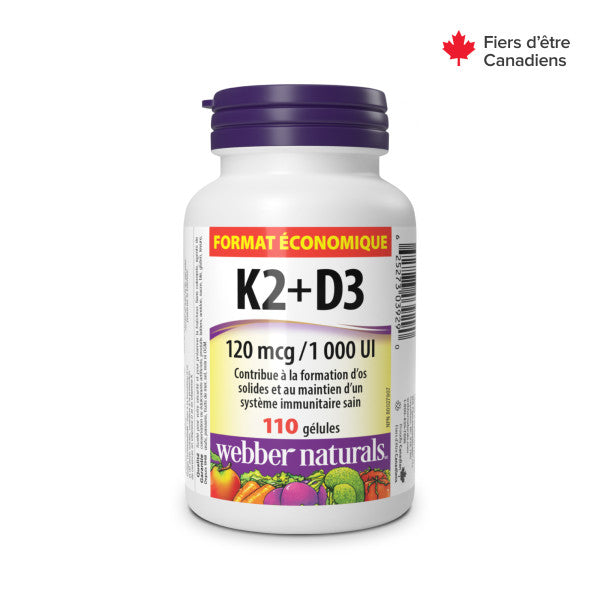 Vitamin K2+D3 120 mcg/1000 IU for Webber Naturals|v|hi-res|WN3929