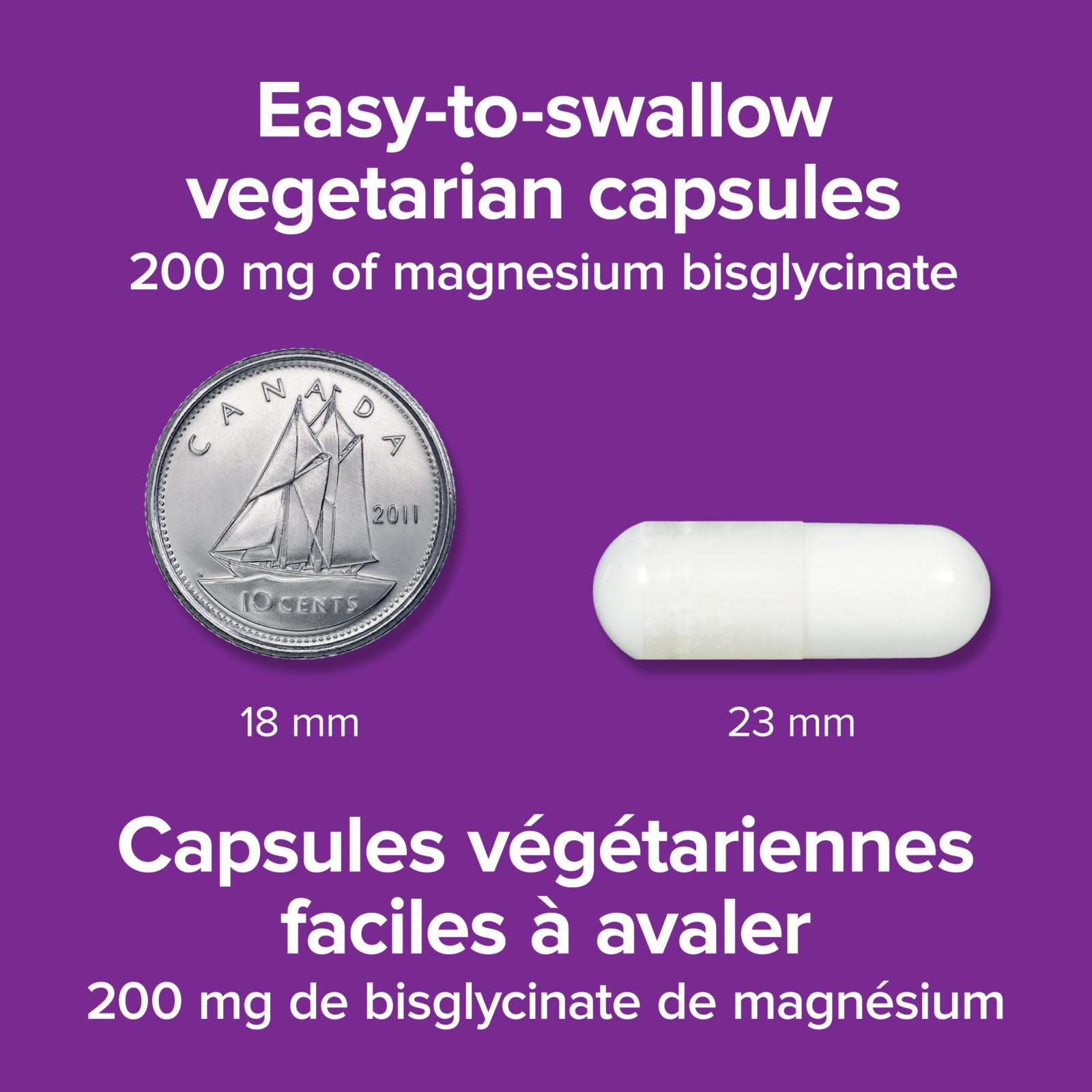 specifications-Bisglycinate de magnésium 200 mg for Webber Naturals