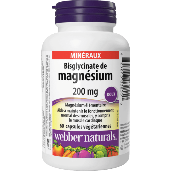 Bisglycinate de magnésium 200 mg for Webber Naturals|v|hi-res|WN3255