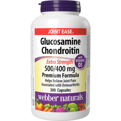 Glucosamine Chondroitin Extra Strength with Vitamin D3 500/400 mg Caplets for Webber Naturals|v|hi-res|WN5255