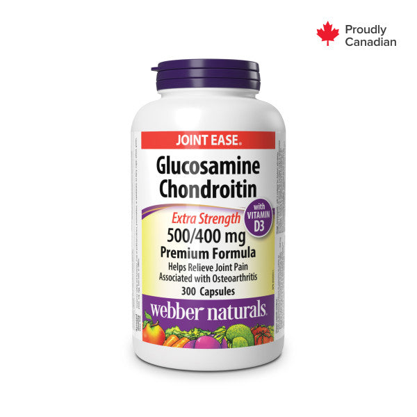 Glucosamine Chondroitin Extra Strength with Vitamin D3 500/400 mg Caplets for Webber Naturals|v|hi-res|WN5255