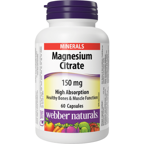 Magnesium Citrate High Absorption    150 mg  60 Capsules, image-hi-res