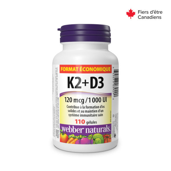 Vitamin K2+D3 120 mcg/1000 IU for Webber Naturals|v|hi-res|WN3929