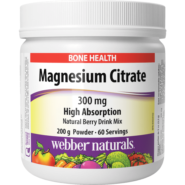 Magnesium Citrate High Absorption  300 mg  200 g Powder Natural Berry, image-hi-res
