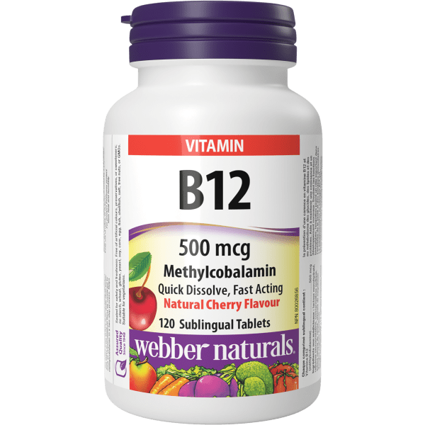 Vitamin B12  Methylcobalamin   500 mcg  120 Sublingual Tablets Cherry, image-hi-res