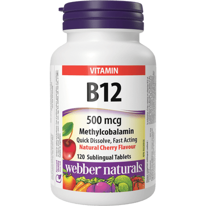 Vitamin B12  Methylcobalamin   500 mcg  120 Sublingual Tablets Cherry, image-hi-res