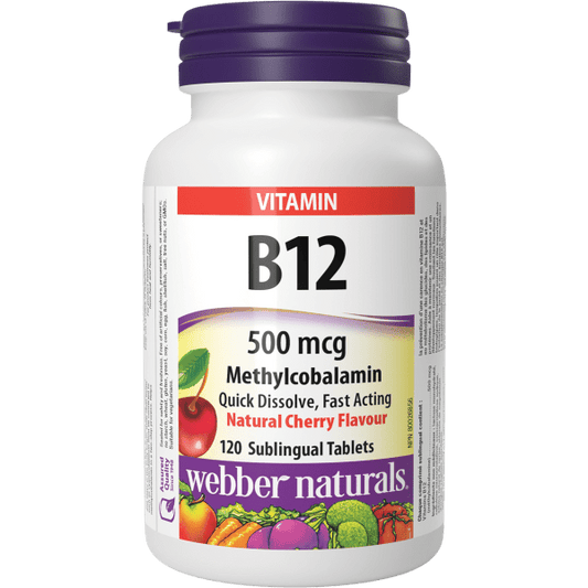 Vitamin B12  Methylcobalamin   500 mcg  120 Sublingual Tablets Cherry, image-hi-res