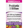 Probiotic with 200 mg Cranberry  5 Billion  45 Vegetarian Capsules, image-hi-res