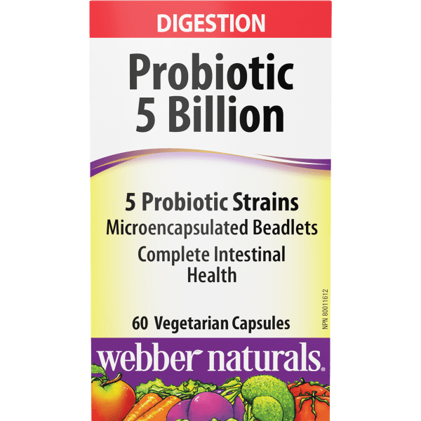 Probiotic 5 Probiotic Strains  5 Billion  60 Vegetarian Capsules, image-hi-res