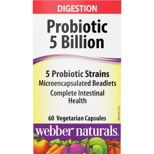 Probiotic 5 Probiotic Strains  5 Billion  60 Vegetarian Capsules, image-hi-res