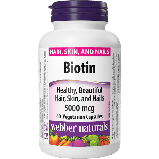 Biotin  5000 mcg  60 Vegetarian Capsules, image-hi-res