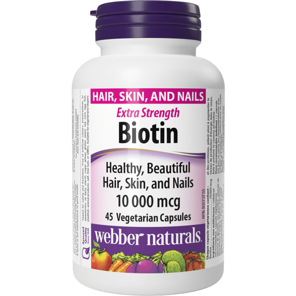 Extra Strength Biotin  10,000 mcg  45 Vegetarian Capsules, image-hi-res