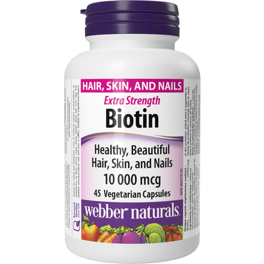 Extra Strength Biotin  10,000 mcg  45 Vegetarian Capsules, image-hi-res