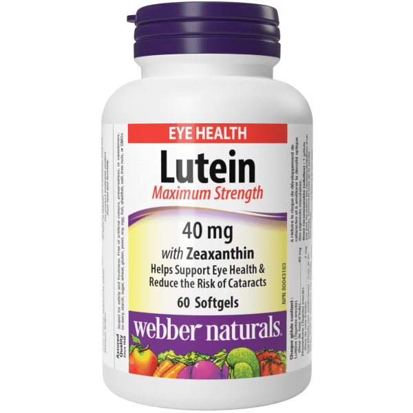 Lutein with Zeaxanthin Maximum Strength  40 mg  60 Softgels, image-hi-res