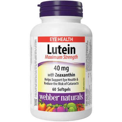 Lutein with Zeaxanthin Maximum Strength  40 mg  60 Softgels, image-hi-res