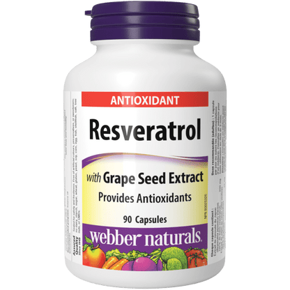 Resveratrol with Grape Seed Extract  200 mg/25 mg  90 Capsules, image-hi-res
