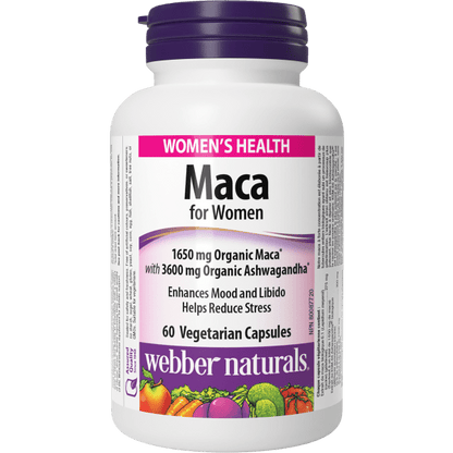 Maca for Women with Organic Ashwagandha  1650 mg/3600 mg  60 Vegetarian Capsules, image-hi-res