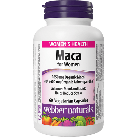 Maca for Women with Organic Ashwagandha  1650 mg/3600 mg  60 Vegetarian Capsules, image-hi-res