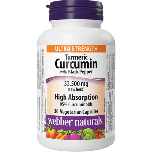 Turmeric Curcumin Ultra Strength with Black Pepper  32,500 mg (raw herb)  30 Vegetarian Capsules, image-hi-res