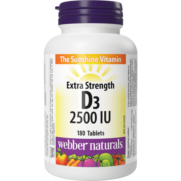 Extra Strength D3  2500 IU  180 Tablets, image-hi-res