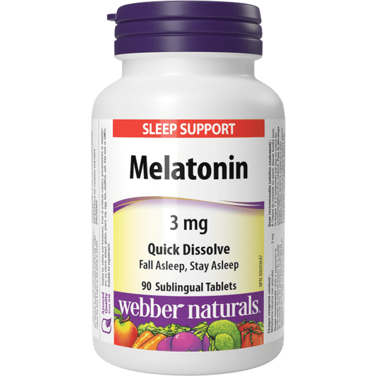 Melatonin Quick Dissolve  3 mg  90 Sublingual Tablets, image-hi-res