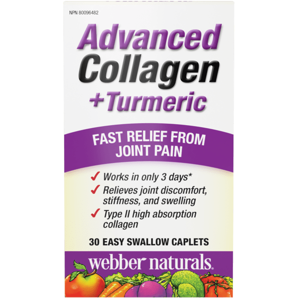 Advanced Collagen + Turmeric   30 Easy-Swallow Caplets, image-hi-res