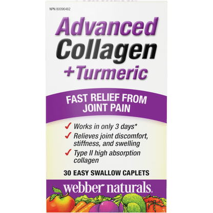 Advanced Collagen + Turmeric   30 Easy-Swallow Caplets, image-hi-res