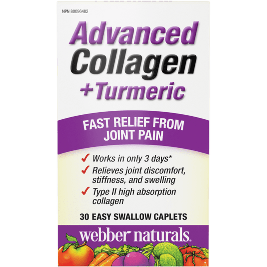 Advanced Collagen + Turmeric   30 Easy-Swallow Caplets, image-hi-res