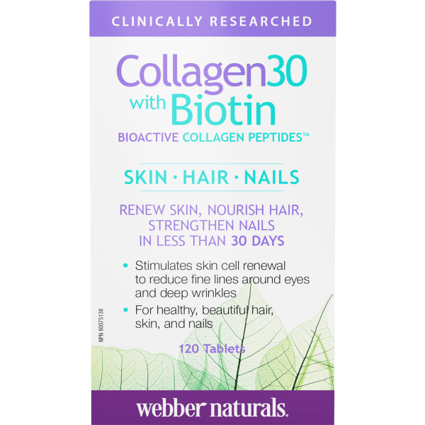 Collagen30® with Biotin BIOACTIVE COLLAGEN PEPTIDES™   120 Tablets, image-hi-res