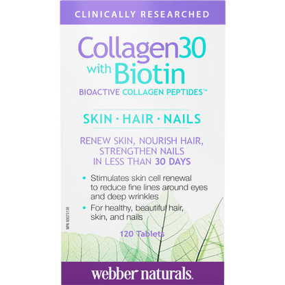 Collagen30® with Biotin BIOACTIVE COLLAGEN PEPTIDES™   120 Tablets, image-hi-res