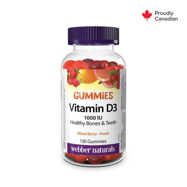 Vitamin D3 Gummies  1000 IU  90 Gummies Mixed Berry · Peach, image-hi-res