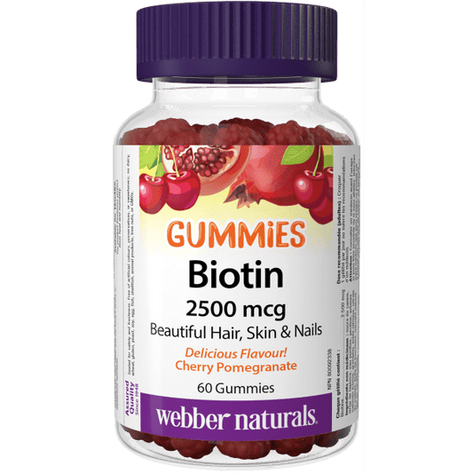 Biotin Gummies  2500 mcg  60 Gummies Cherry Pomegranate, image-hi-res