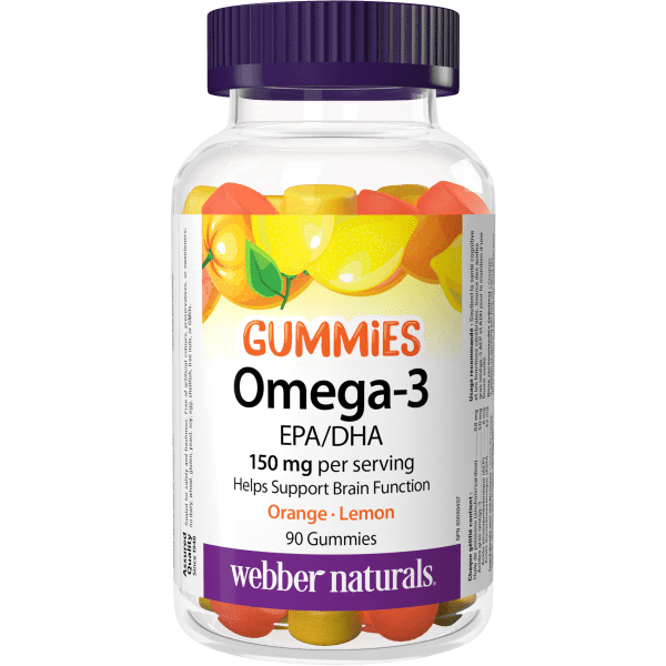 Omega-3 Gummies EPA/DHA  150 mg  90 Gummies Orange · Lemon, image-hi-res