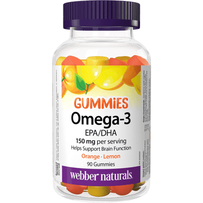 Omega-3 Gummies EPA/DHA  150 mg  90 Gummies Orange · Lemon, image-hi-res