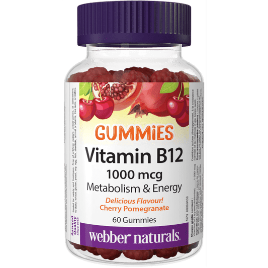 Vitamin B12 Gummies  1000 mcg  60 Gummies Cherry Pomegranate, image-hi-res