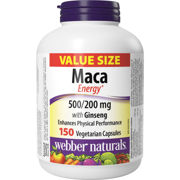 Maca Energy with Ginseng  500/200 mg  150 Vegetarian Capsules, image-hi-res