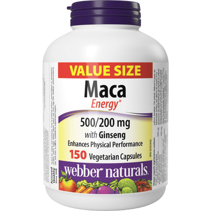 Maca Energy with Ginseng  500/200 mg  150 Vegetarian Capsules, image-hi-res