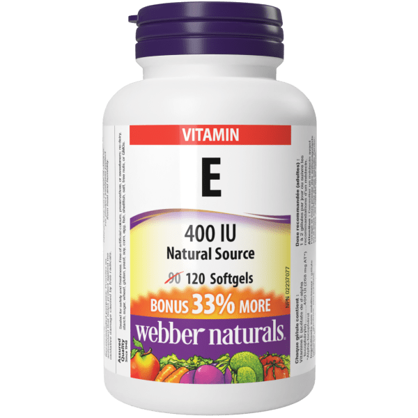 Vitamin E Natural Source  400 IU  120 Softgels, image-hi-res