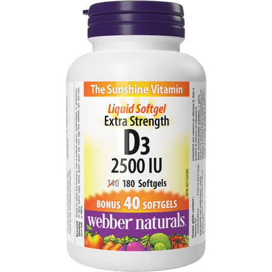 Extra Strength D3   2500 IU  180 Softgels, image-hi-res