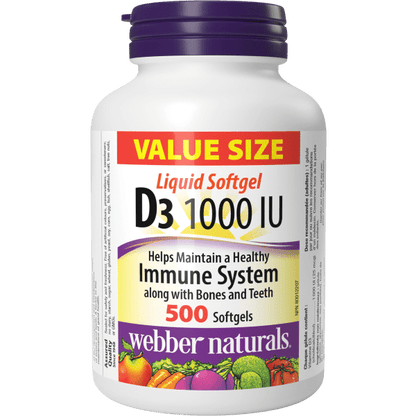 D3  1000 IU  500 Softgels, image-hi-res