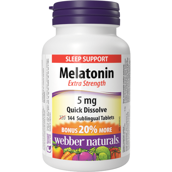 Melatonin Extra Strength Quick Dissolve  5 mg  144 Sublingual Tablets, image-hi-res